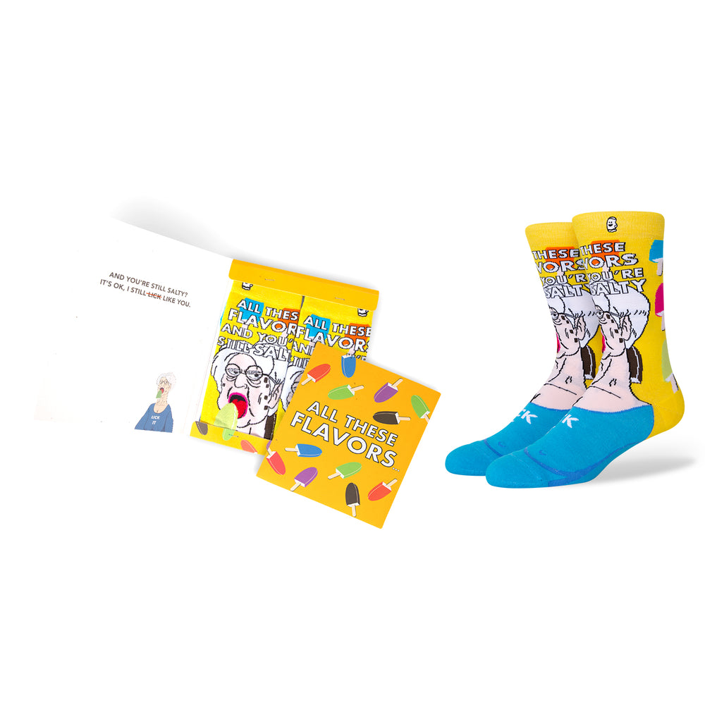 hilarious salty i like you greeting card included combination crew socks lasting gift