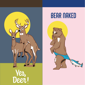 Deer and bear socks for women