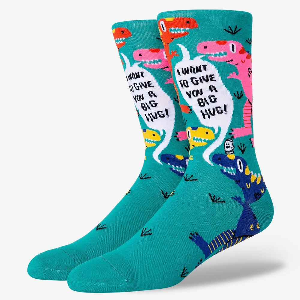 Hilarious dino socks for men
