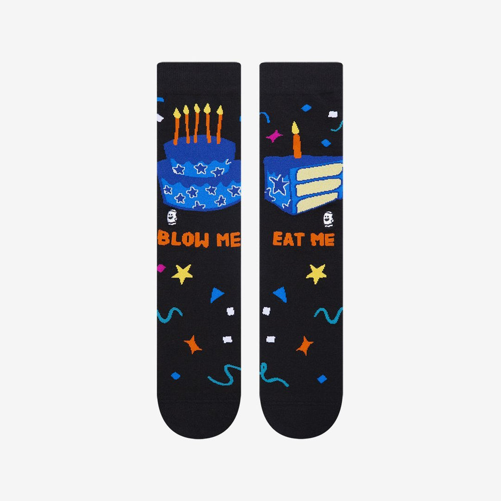 Funny birthday cake socks