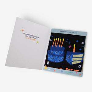 
            
                Load image into Gallery viewer, Interactive birthday message card and sock combination immature humor
            
        