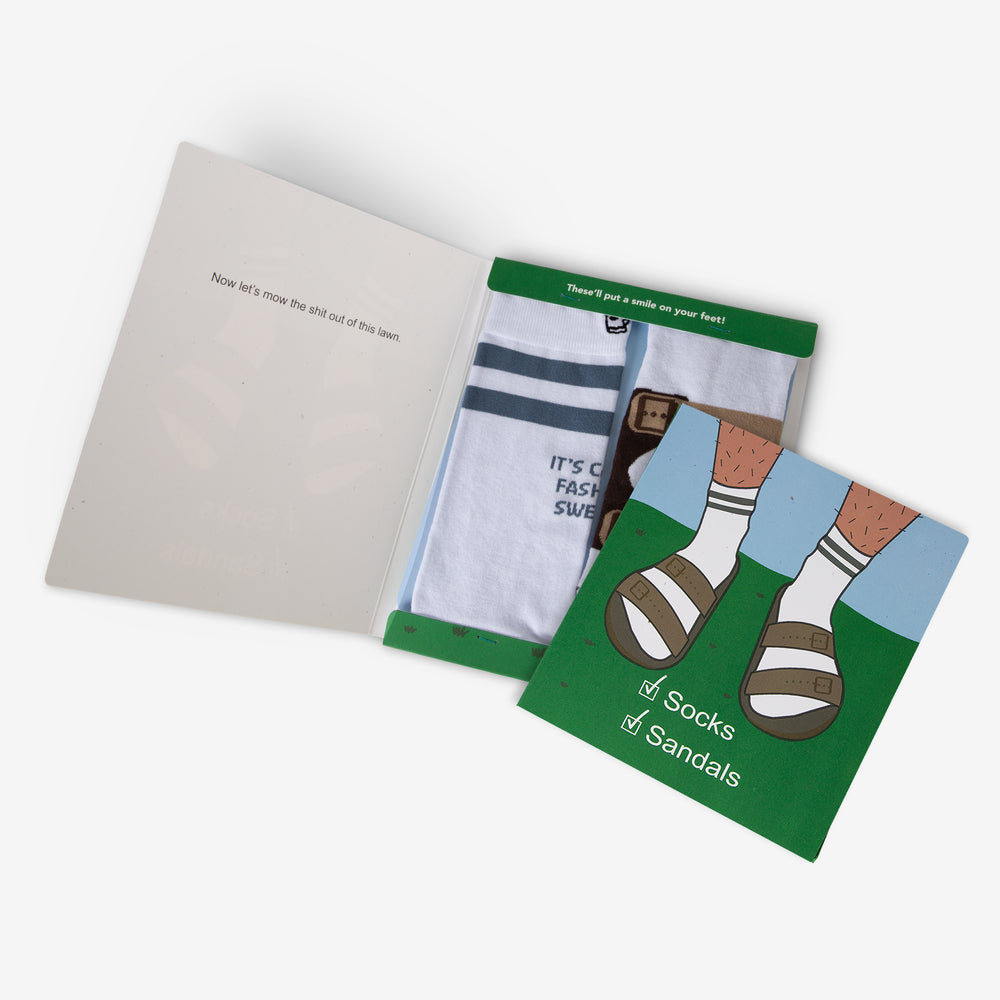 dad bod socks and sandals hilarious fathers day card