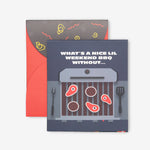 meat lovers smoker traeger greeting card easily to ship and share
