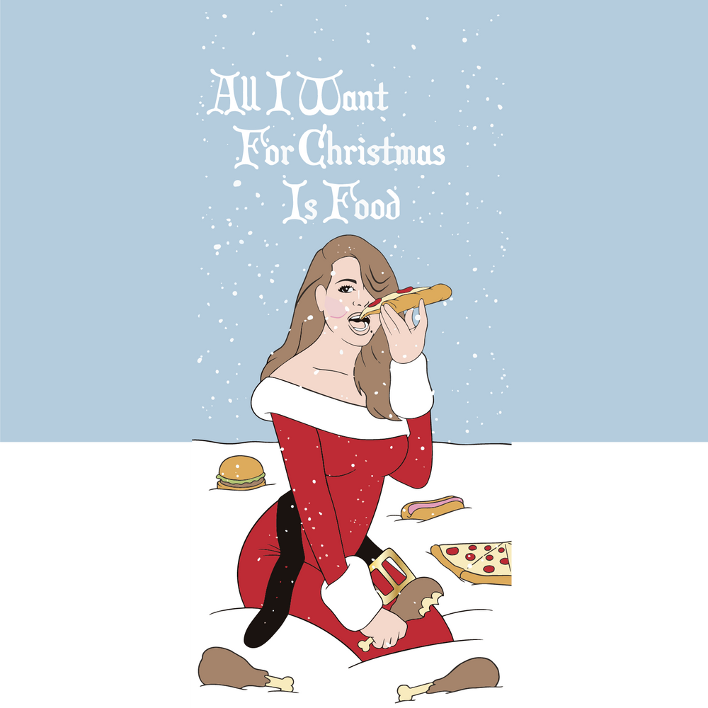 Pizza Print Holiday Socks