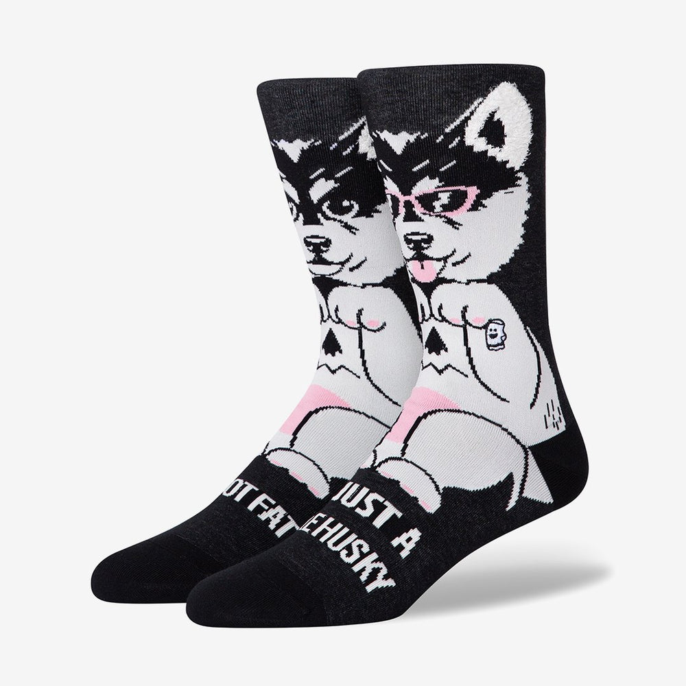 Husky print socks