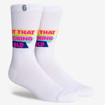 not that fucking old 90s text old school crew unisex socks