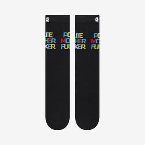 crazy funny childrens font crew socks for him