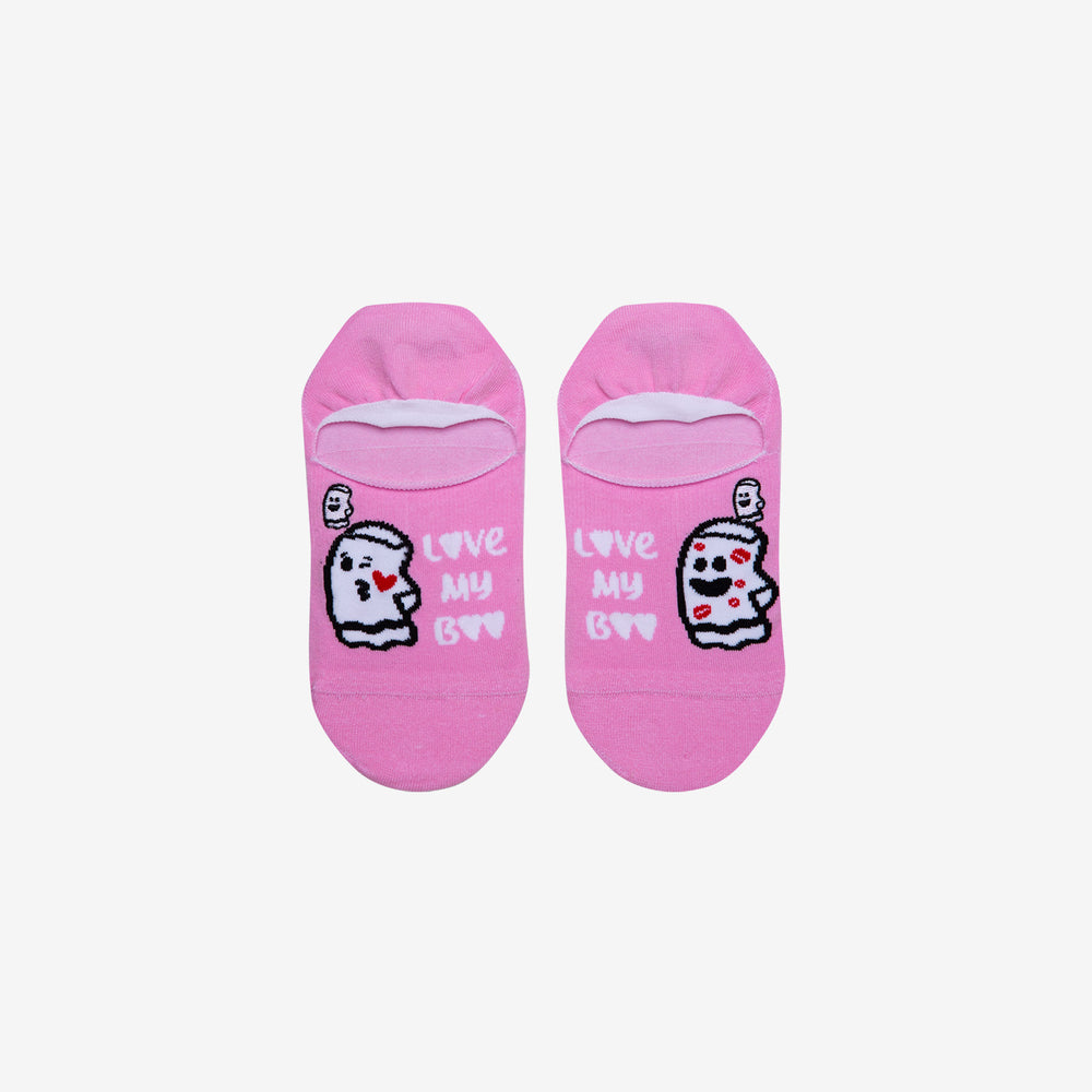 bae love pink ankle socks